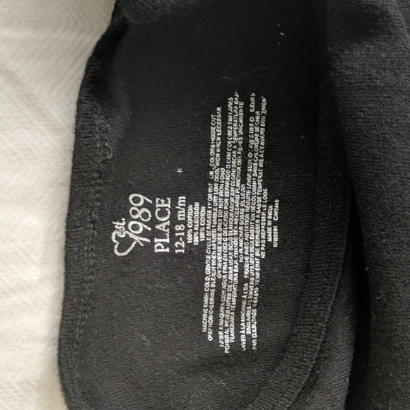 children's place black & white matching outfit set 18 months baby girl - Picture 3 of 7